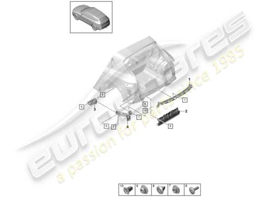 a part diagram from the Porsche Cayenne E3 parts catalogue