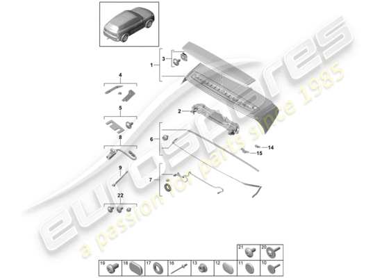 a part diagram from the Porsche Cayenne E3 parts catalogue