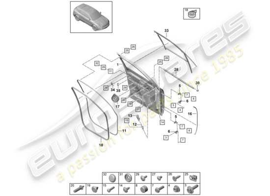 a part diagram from the Porsche Cayenne E3 parts catalogue