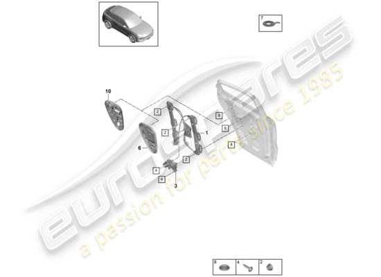 a part diagram from the Porsche Cayenne E3 parts catalogue