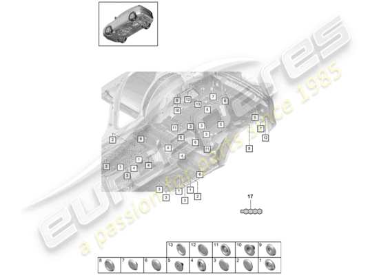 a part diagram from the Porsche Cayenne E3 parts catalogue