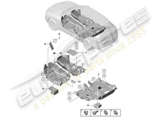 a part diagram from the Porsche Cayenne E3 (2018) parts catalogue