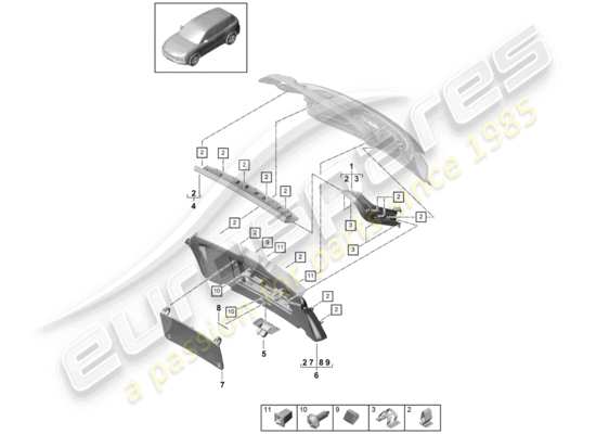 a part diagram from the Porsche Cayenne E3 parts catalogue