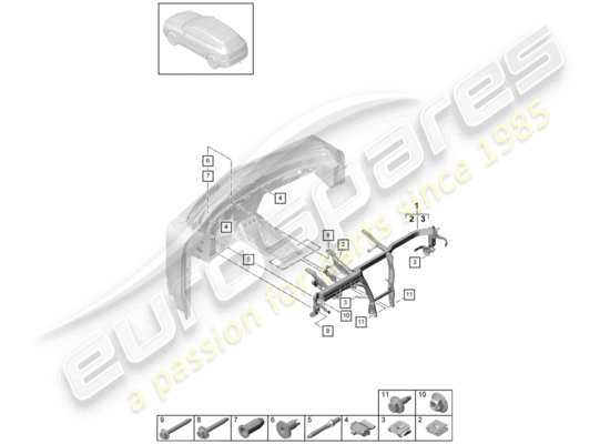 a part diagram from the Porsche Cayenne E3 parts catalogue