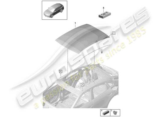 a part diagram from the Porsche Cayenne E3 parts catalogue