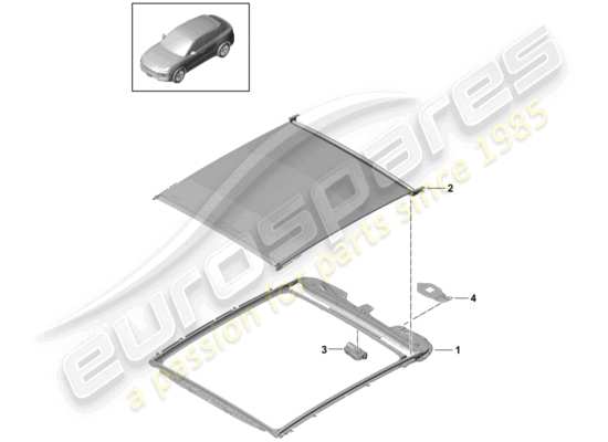 a part diagram from the Porsche Cayenne E3 parts catalogue