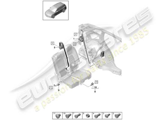 a part diagram from the Porsche Cayenne E3 parts catalogue