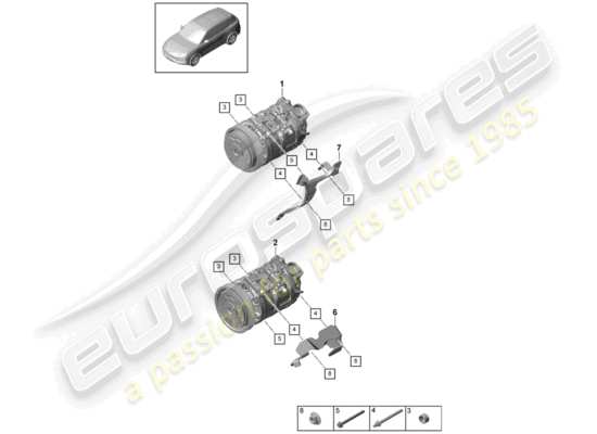 a part diagram from the Porsche Cayenne E3 parts catalogue