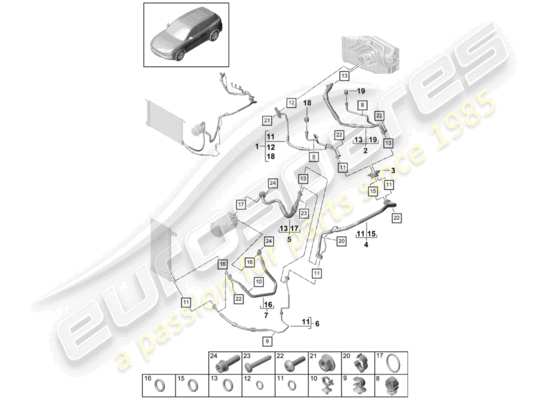 a part diagram from the Porsche Cayenne E3 parts catalogue