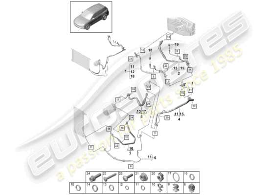 a part diagram from the Porsche Cayenne E3 parts catalogue