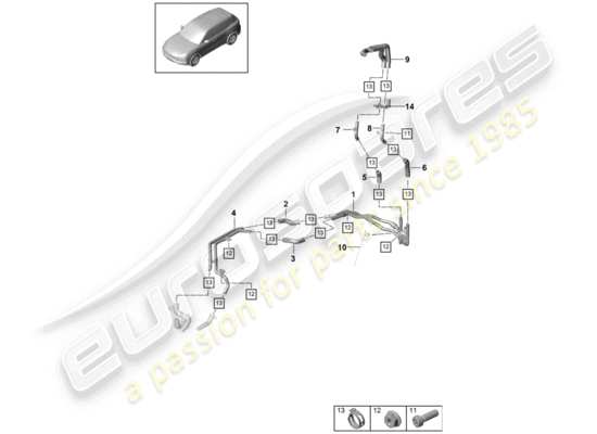 a part diagram from the Porsche Cayenne E3 parts catalogue