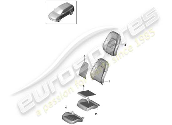 a part diagram from the Porsche Cayenne E3 parts catalogue