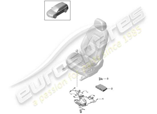 a part diagram from the Porsche Cayenne E3 parts catalogue