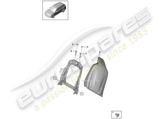 a part diagram from the Porsche Cayenne E3 parts catalogue