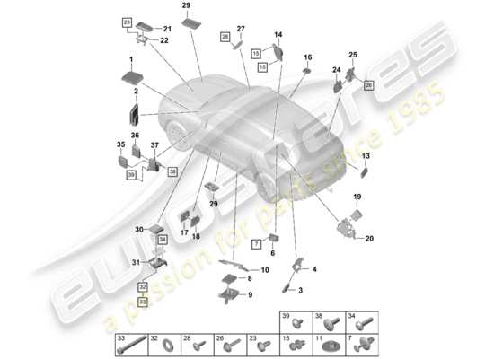 a part diagram from the Porsche Cayenne E3 parts catalogue