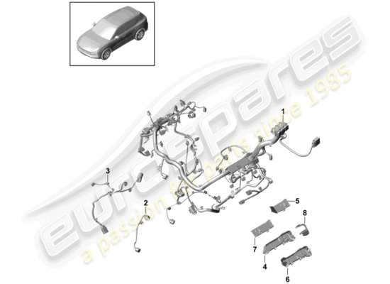 a part diagram from the Porsche Cayenne E3 parts catalogue