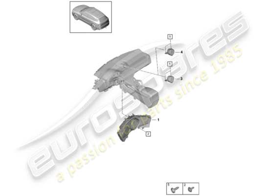 a part diagram from the Porsche Cayenne E3 parts catalogue