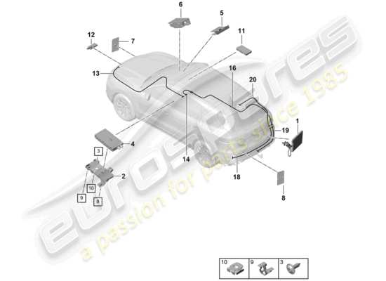 a part diagram from the Porsche Cayenne E3 parts catalogue