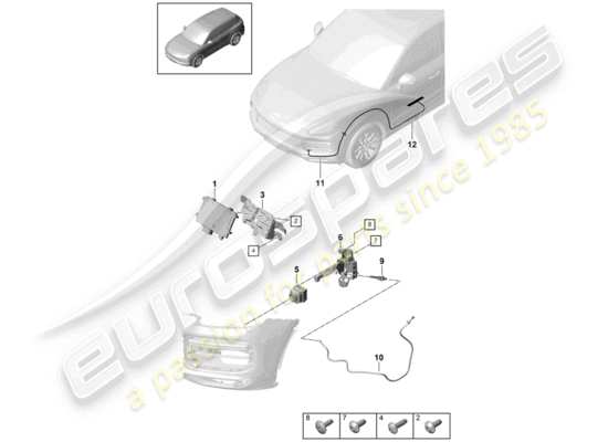 a part diagram from the Porsche Cayenne E3 parts catalogue