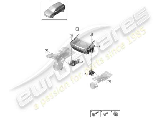 a part diagram from the Porsche Cayenne E3 parts catalogue