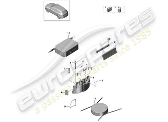 a part diagram from the Porsche Cayenne E3 parts catalogue