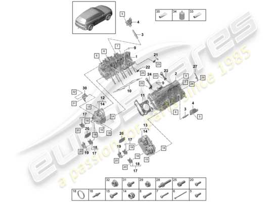 a part diagram from the Porsche Cayenne E3 parts catalogue