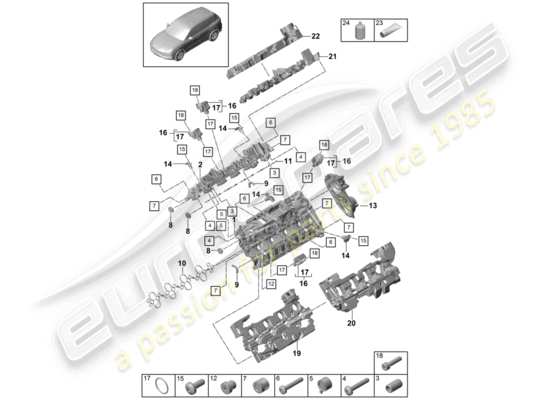 a part diagram from the Porsche Cayenne E3 parts catalogue