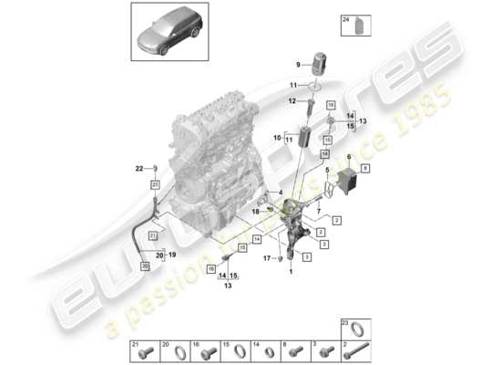 a part diagram from the Porsche Cayenne E3 parts catalogue