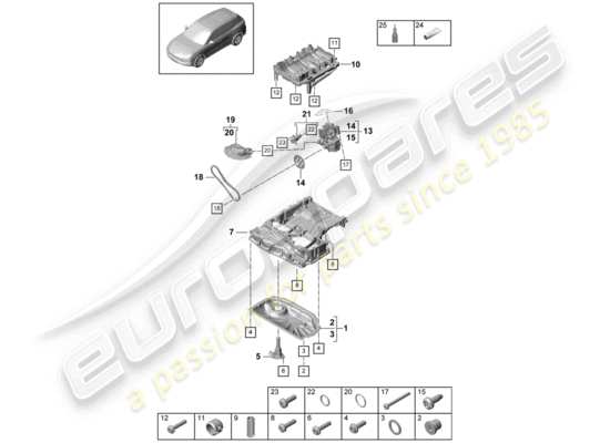 a part diagram from the Porsche Cayenne E3 parts catalogue