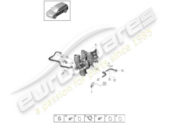 a part diagram from the Porsche Cayenne E3 parts catalogue