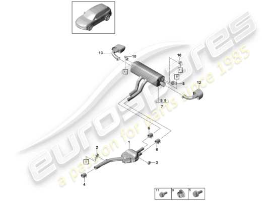 a part diagram from the Porsche Cayenne E3 parts catalogue