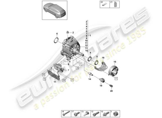 a part diagram from the Porsche Cayenne E3 parts catalogue