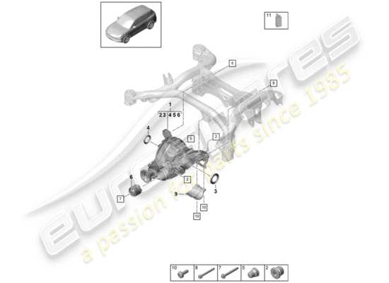 a part diagram from the Porsche Cayenne E3 parts catalogue