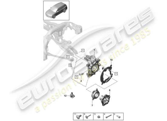 a part diagram from the Porsche Cayenne E3 parts catalogue