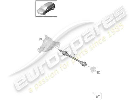 a part diagram from the Porsche Cayenne E3 parts catalogue