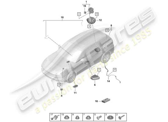 a part diagram from the Porsche Cayenne E3 parts catalogue