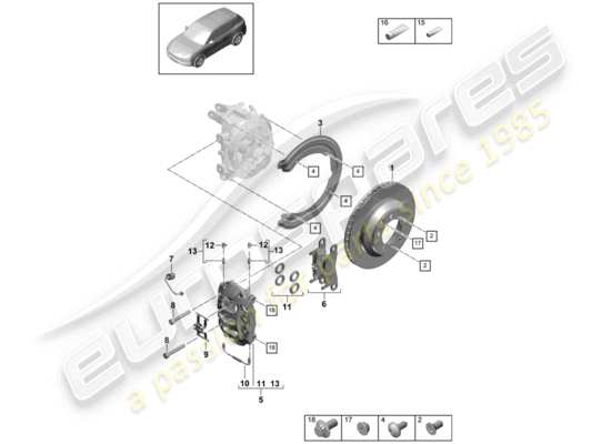 a part diagram from the Porsche Cayenne E3 parts catalogue