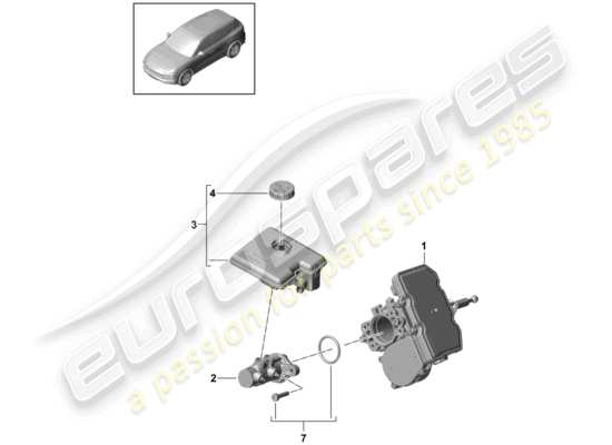 a part diagram from the Porsche Cayenne E3 parts catalogue