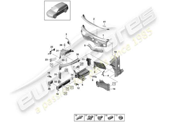 a part diagram from the Porsche Cayenne E3 parts catalogue