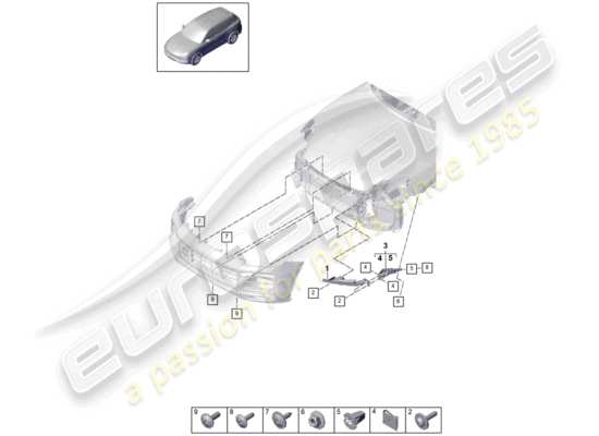 a part diagram from the Porsche Cayenne E3 parts catalogue