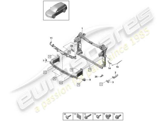 a part diagram from the Porsche Cayenne E3 parts catalogue