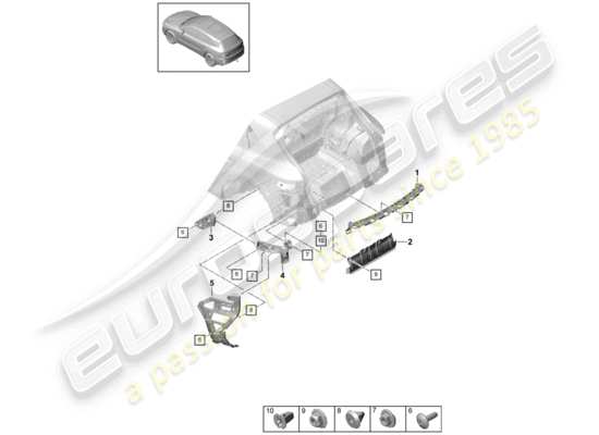 a part diagram from the Porsche Cayenne E3 parts catalogue