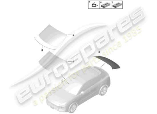 a part diagram from the Porsche Cayenne E3 parts catalogue