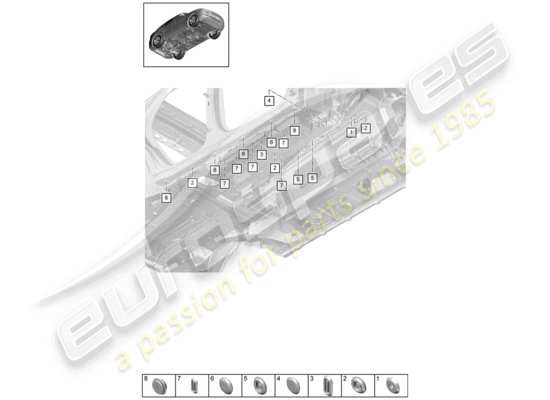 a part diagram from the Porsche Cayenne E3 parts catalogue