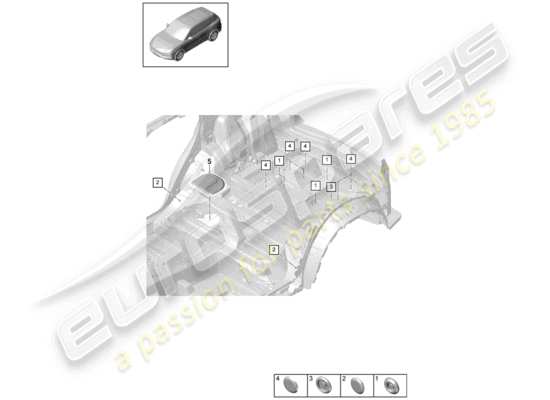 a part diagram from the Porsche Cayenne E3 parts catalogue