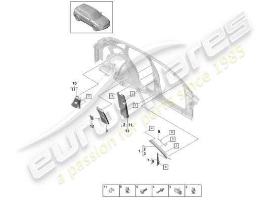 a part diagram from the Porsche Cayenne E3 parts catalogue