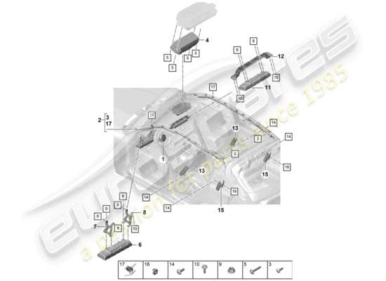 a part diagram from the Porsche Cayenne E3 parts catalogue