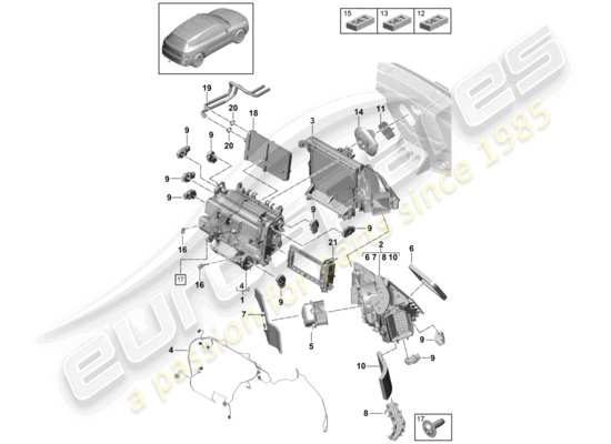 a part diagram from the Porsche Cayenne E3 parts catalogue