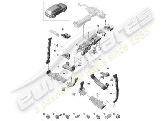 a part diagram from the Porsche Cayenne E3 parts catalogue