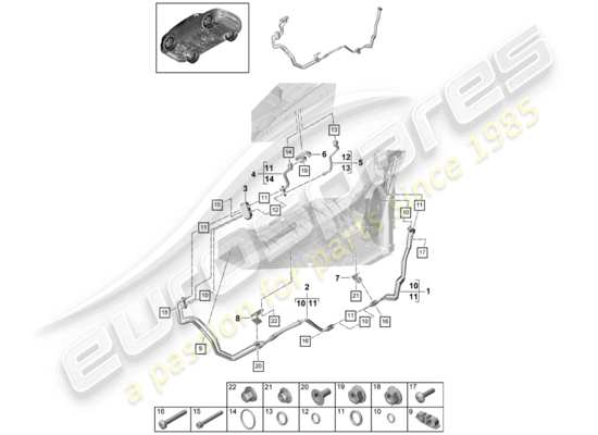 a part diagram from the Porsche Cayenne E3 parts catalogue